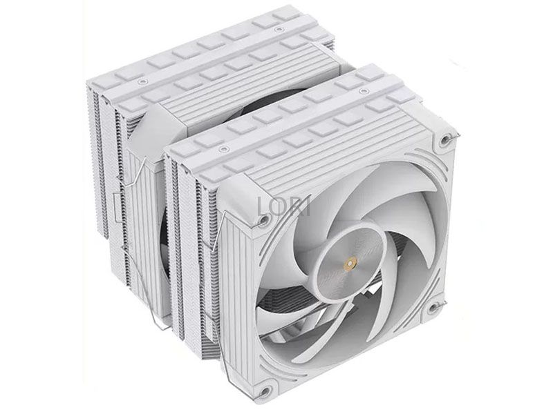 White Dual Tower 6 Heat Pipes PC Air CPU Cooler