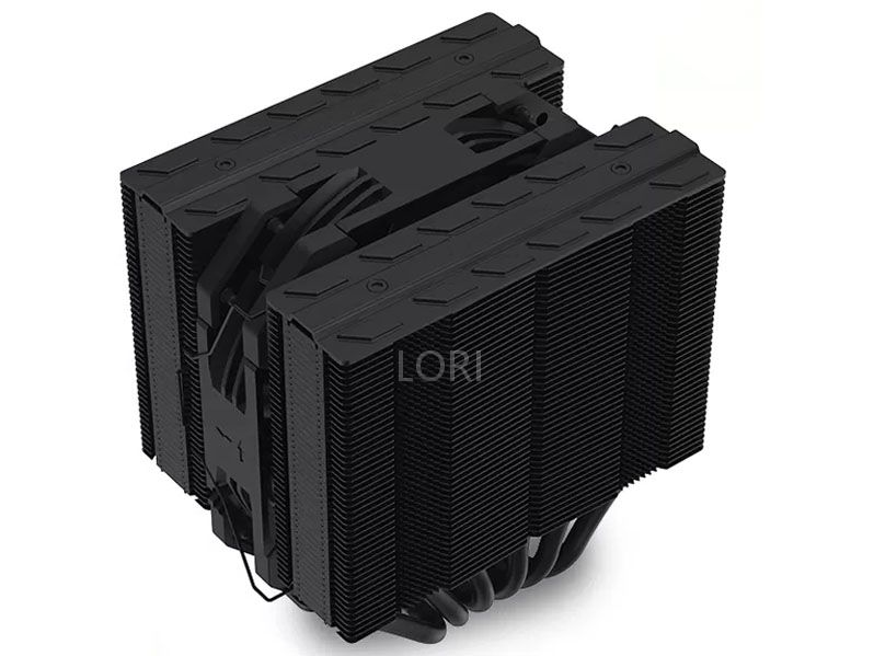 Black Air Cooled Dual Tower Active CPU Cooler