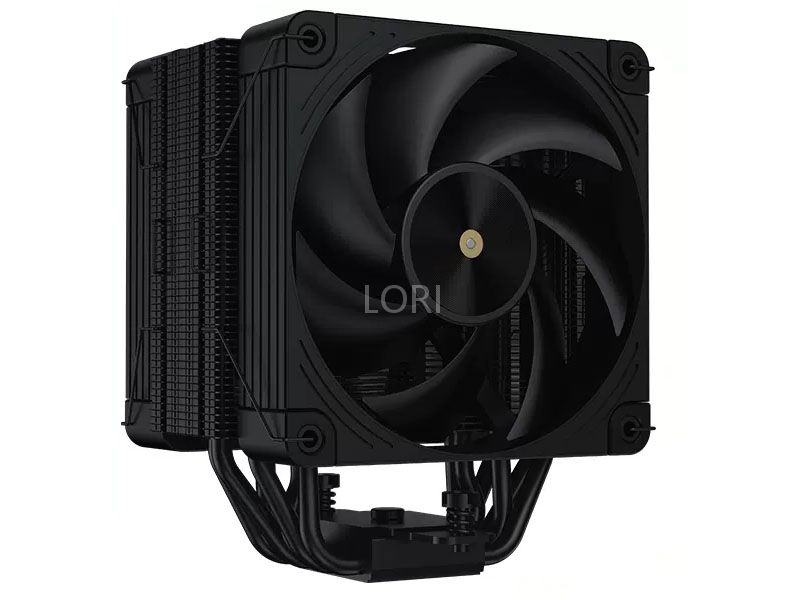 Black Single Tower Dual Fan PC CPU Air Cooler