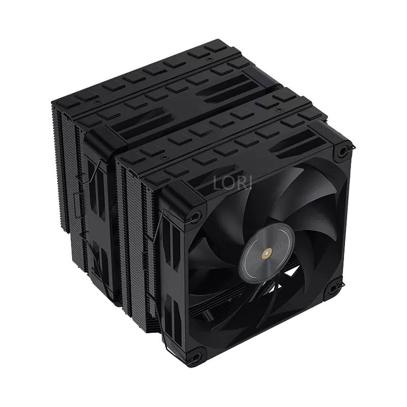 Custom Black P60T High Performance Dual Tower 6 Heat Pipes PC Air CPU ...